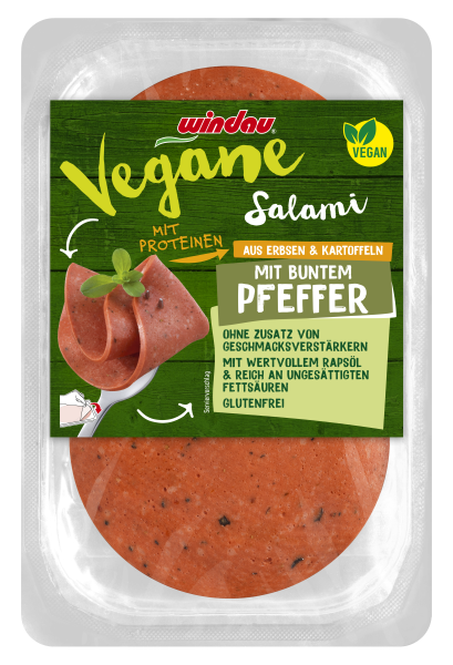 Windau Vegane Salami mit buntem Pfeffer